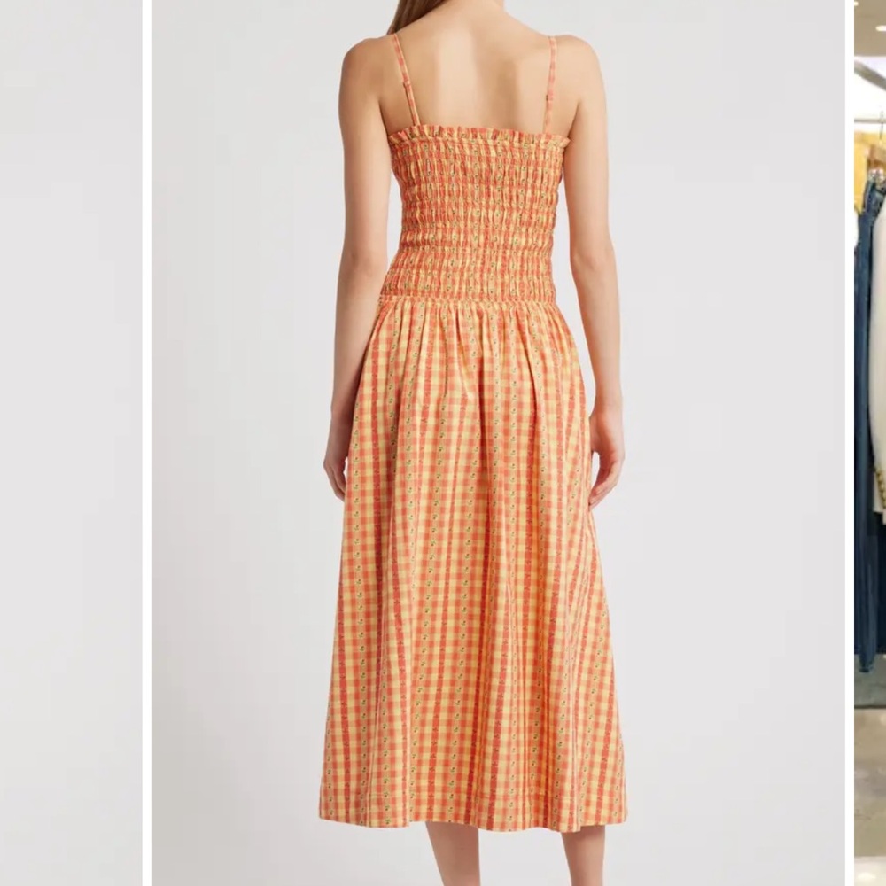 Damson Madder Grace Squareneck Midi Dress US Size 8 - Picture 3 of 10